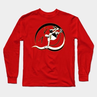 The skateboard in freestyle Long Sleeve T-Shirt